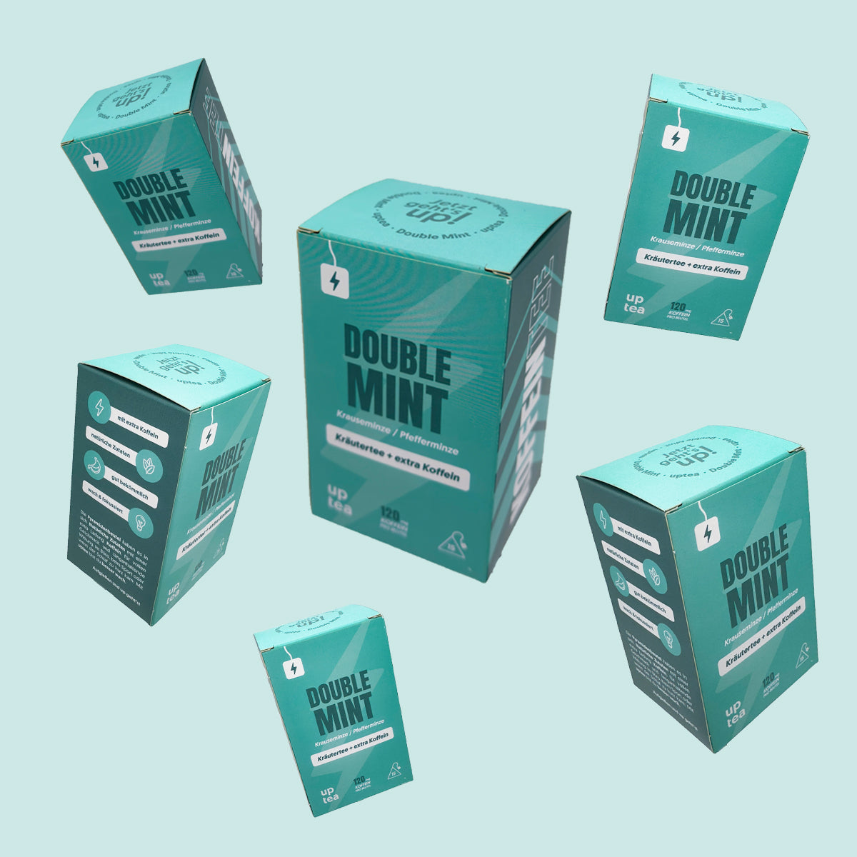 Koffeintee Double Mint - Krauseminze, Pfefferminze