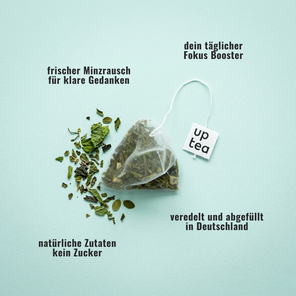 Koffeintee Double Mint - Krauseminze, Pfefferminze