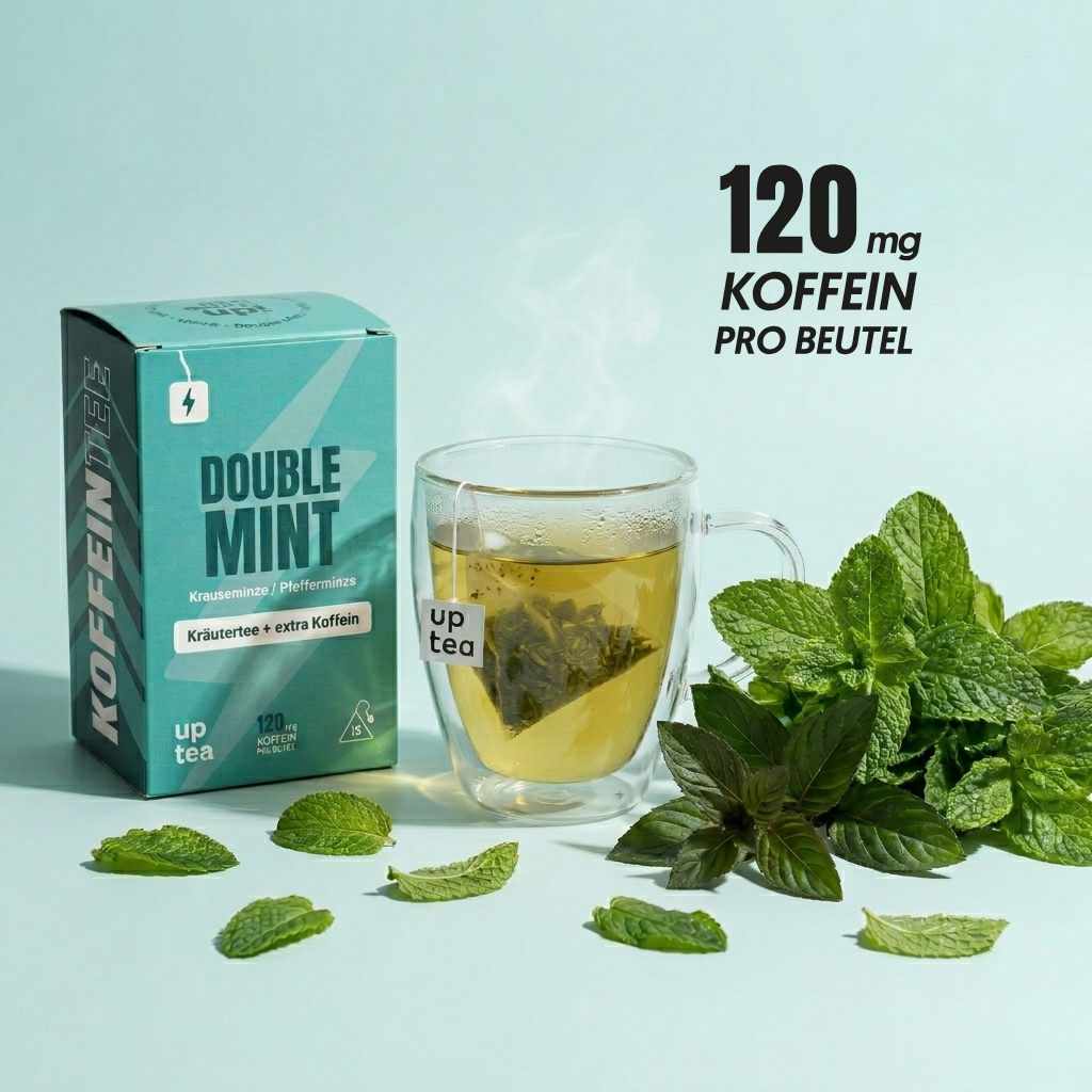 Koffeintee Double Mint - Krauseminze, Pfefferminze