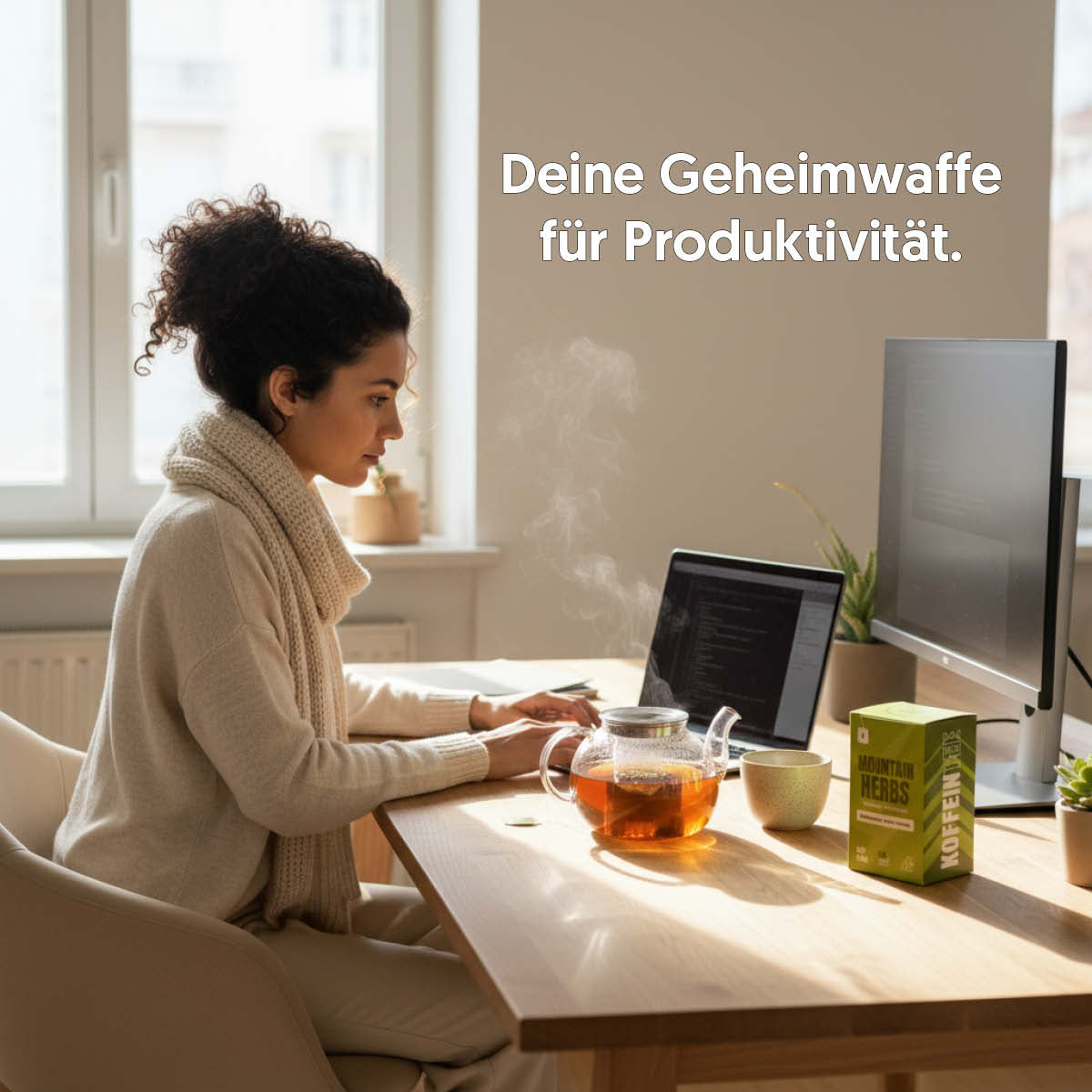 Koffeintee Mountain Herbs - Bergkräuter, Zitronengras