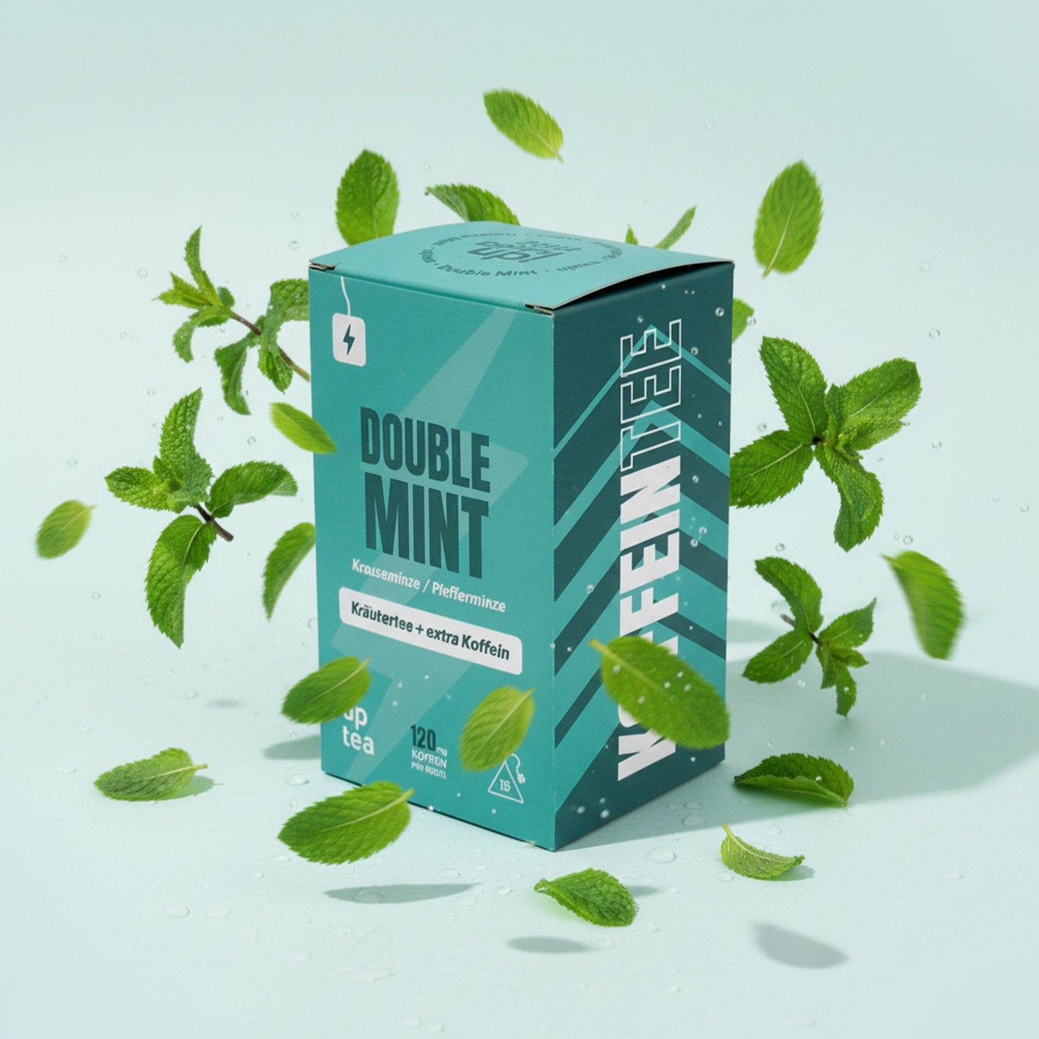 Koffeintee Double Mint - Krauseminze, Pfefferminze