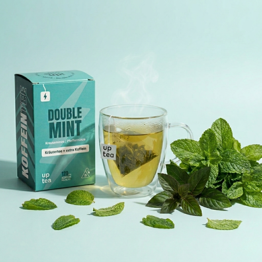 uptea Double Mint – Minztee mit 120 mg Koffein pro Beutel