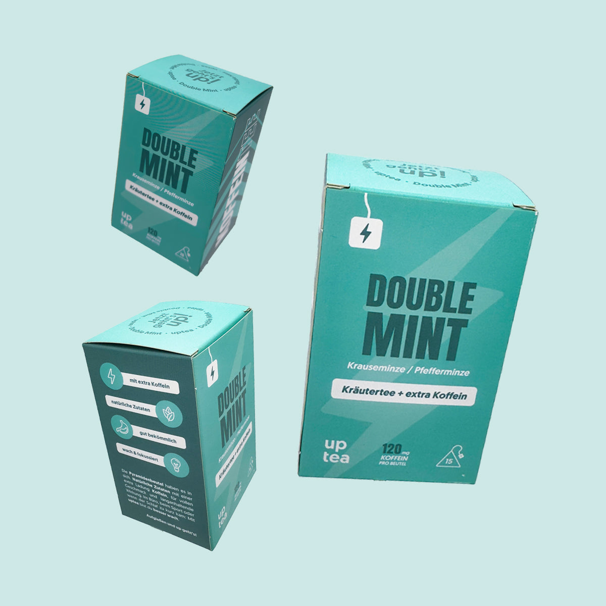 Koffeintee Double Mint - Krauseminze, Pfefferminze