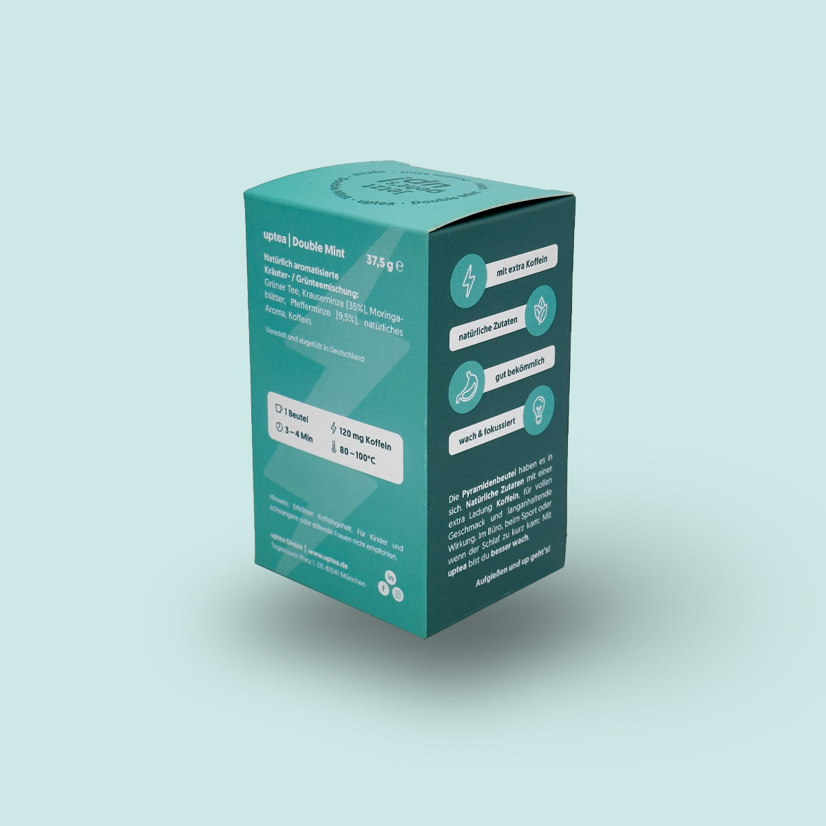 Koffeintee Double Mint - Krauseminze, Pfefferminze