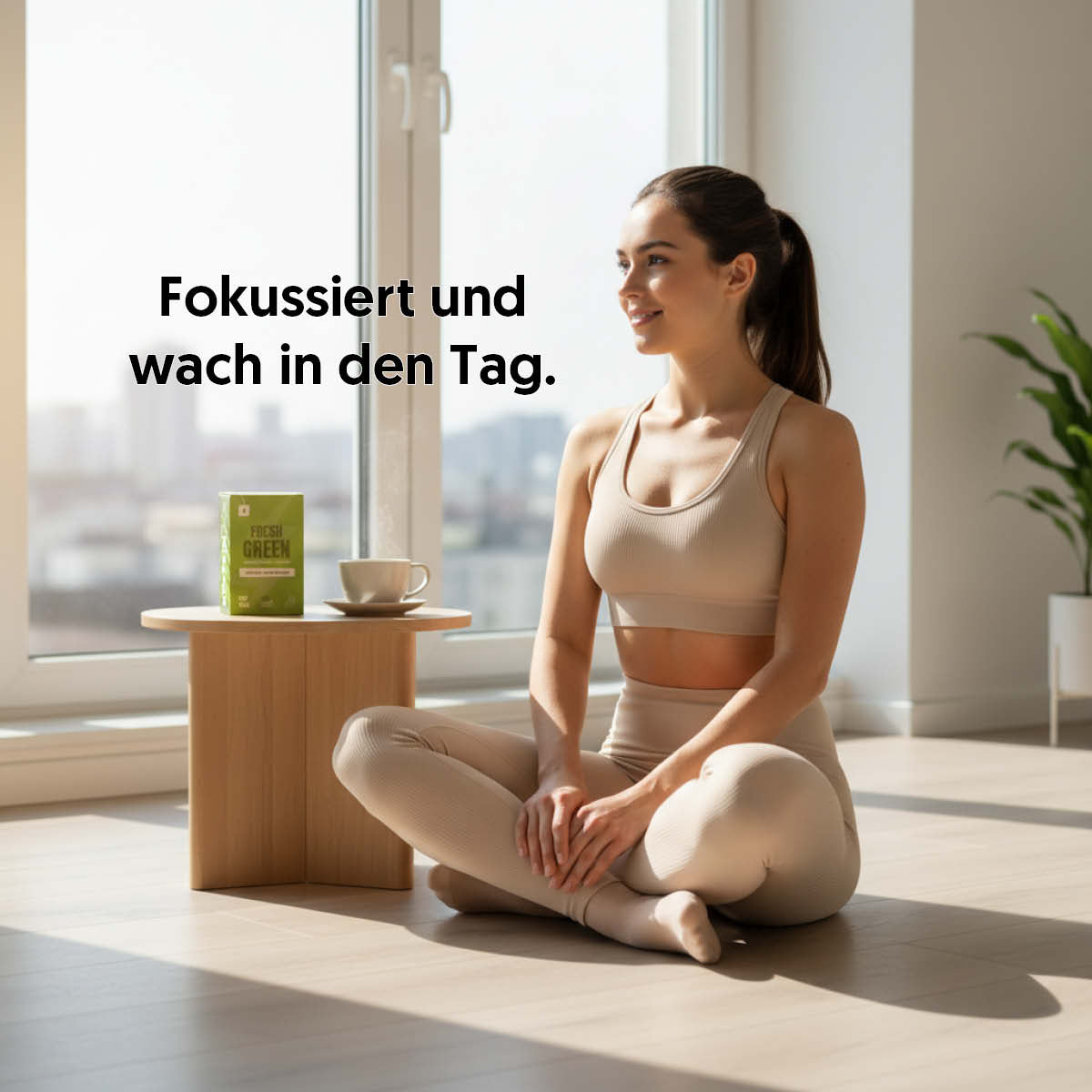 Koffeintee Fresh Green - Grüntee, Zitrone, Ingwer