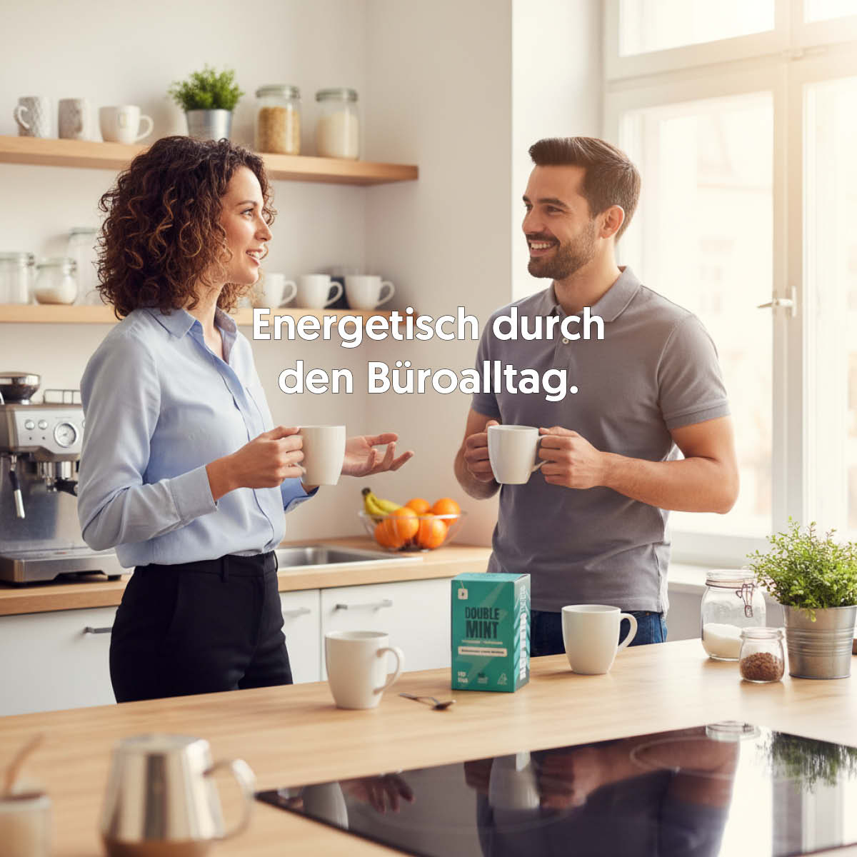 Koffeintee Double Mint - Krauseminze, Pfefferminze